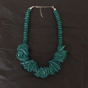 Elegant Teal Beaded Necklace